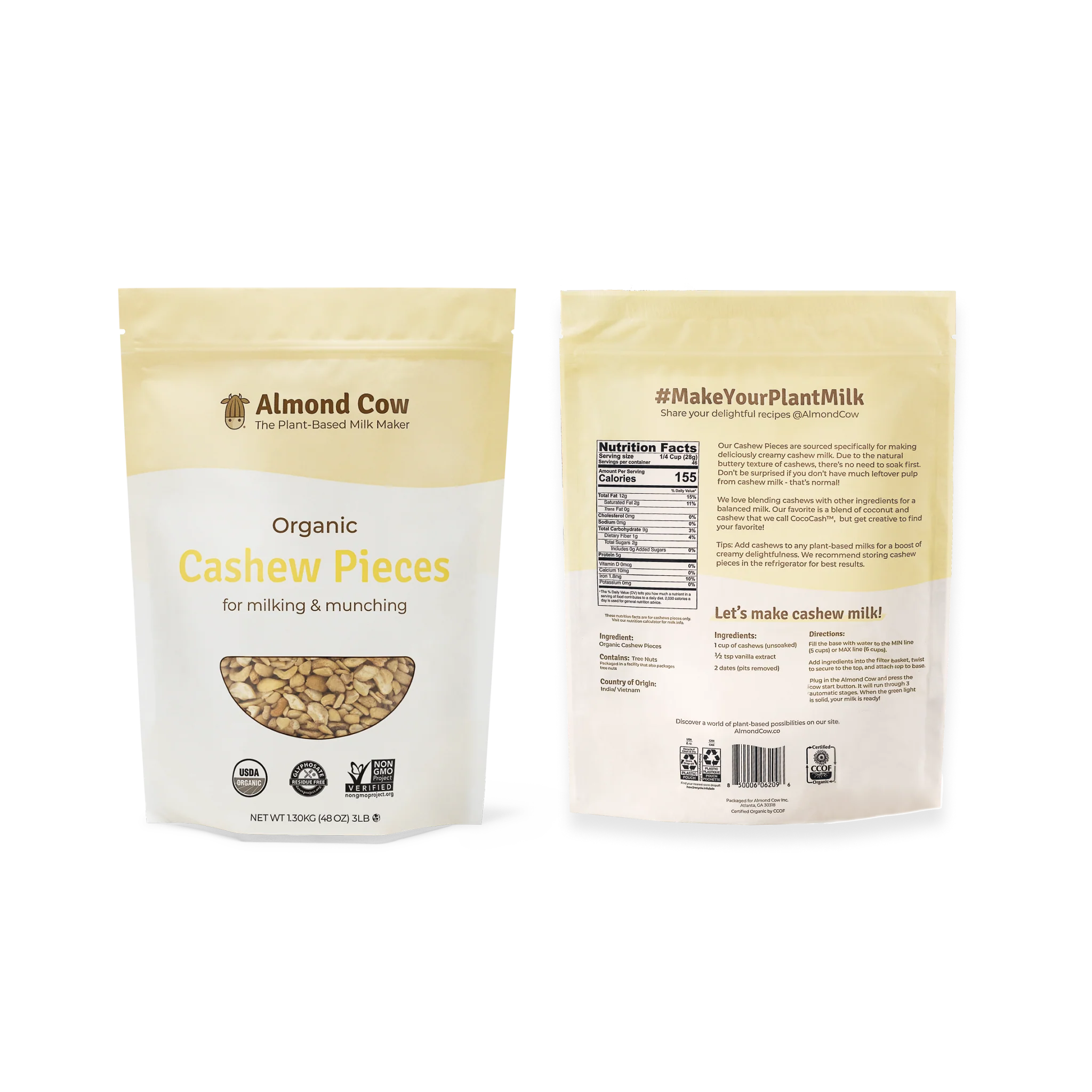 Case of Organic Cashew Pieces - 30 lbs - Image 4